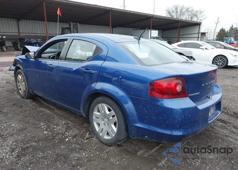 2013 Dodge Avenger Se из США, поврежденный, VIN 1C3CDZABXDN547604